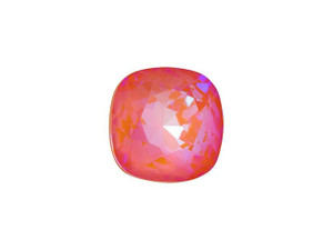 PRESTIGE Crystal Components 4470 12mm Cushion Fancy Stone Orange Glow LacquerPRO DeLite